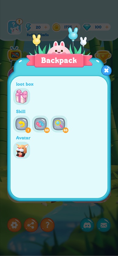 Backpack inventory